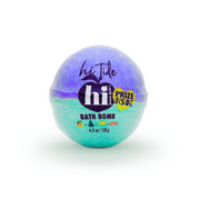 Hi Peach Layne Hi Tide, Periwinkle and Turquoise Clean Beauty Bath Bomb with Prize, 4.5oz