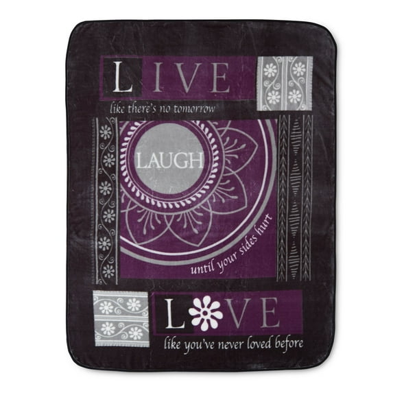 Hi Pile 60" x 80" Luxury Oversize Throw, Laugh