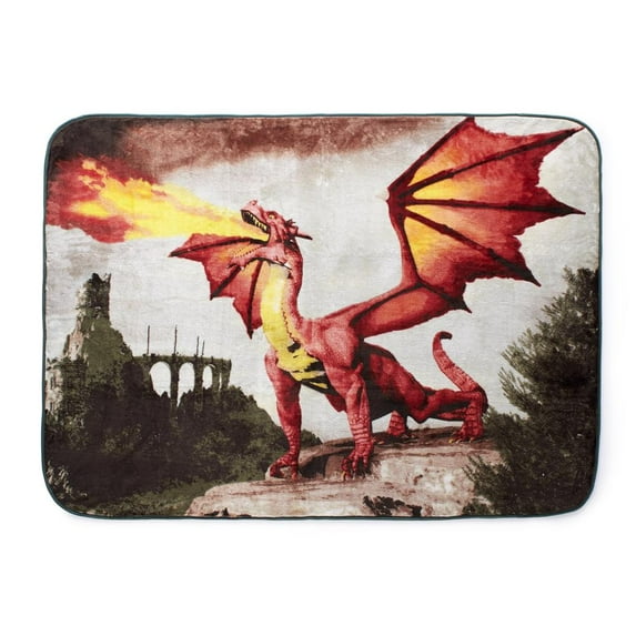 Hi Pile Luxury Oversized Throw - Dragon