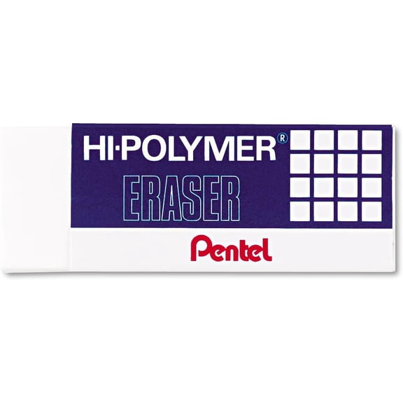 Hi-Polymer Block Eraser, Lar, White, Pack of 3 (ZEH10BP3-K6)