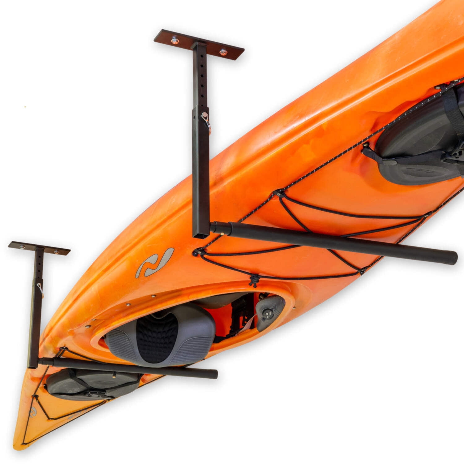 Adjustable Overhead Ceiling Kayak Storage Rack with Protective Padding ...