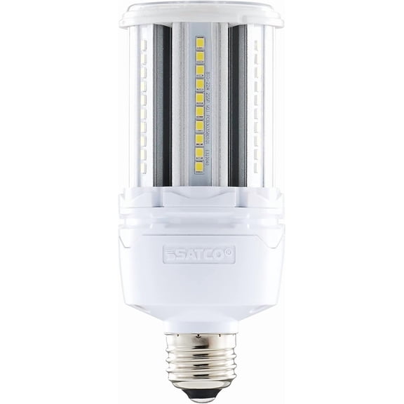 Satco 22 Watt LED HID Replacement Corn Cob Bulb - 5000K - Type B Ballast Bypass - Economy Hi-Pro - Non-Dimmable