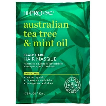 Hi-Pro-Pac Hair Mask, Australian Tea Tree & Mint Oil Scalp Care Hair Masque, 1.75 Oz