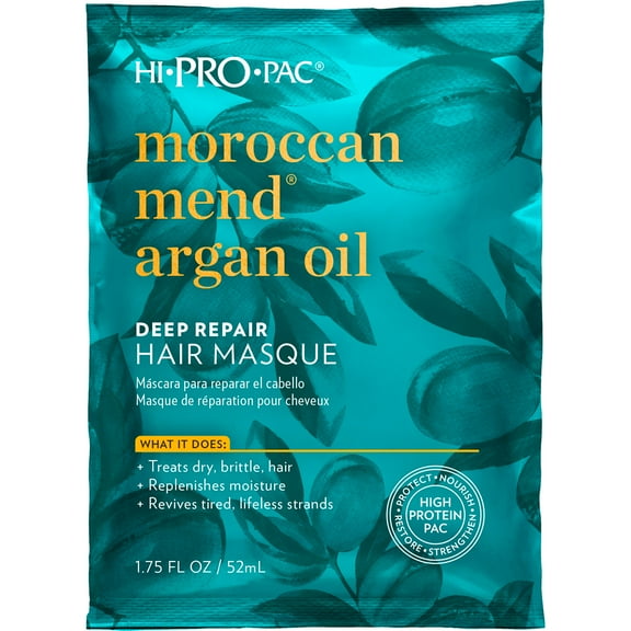 Hi Pro Pac Hair Masque, Deep Repair, Moroccan Mend Argan Oil, 1.75 Oz.,Pack of 12