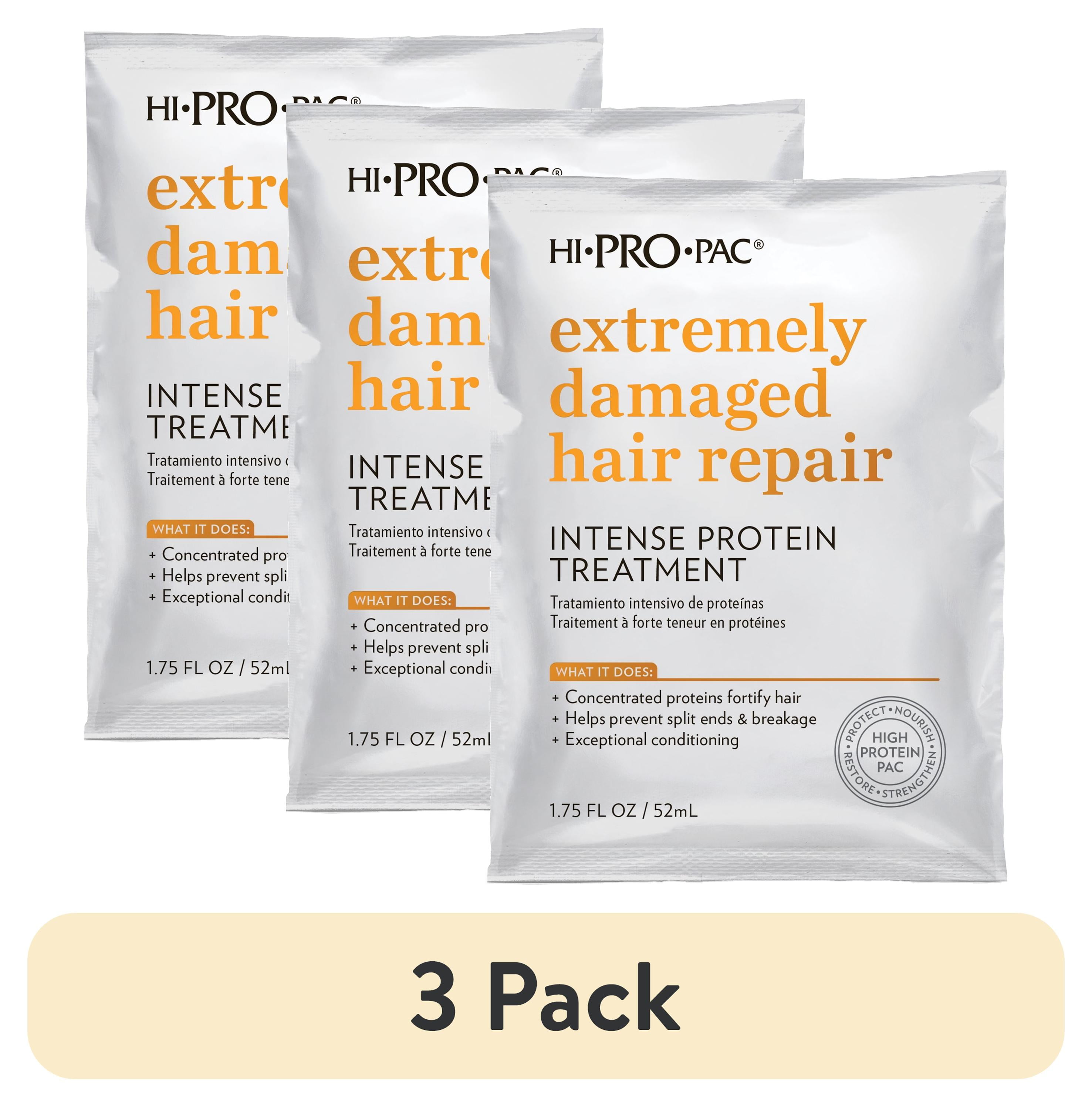 (3 pack) HiProPac Intense Protein Treatment to Repair Extremely Damaged Hair, 1.75 fl oz  (图1)