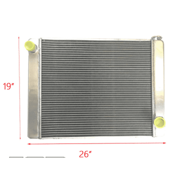 Hi- Q Universal Aluminum Radiator 26" x 19" GM Chevy Racing Welded Fabricated
