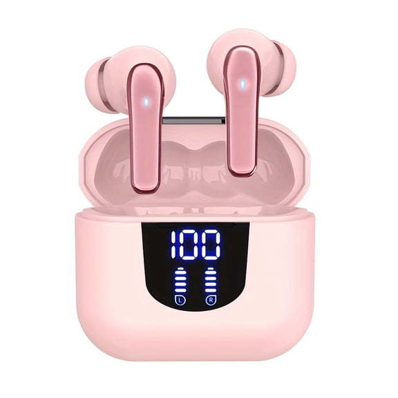 Hi-Res Audio Wireless Earbuds • Long Battery Life • Compact Dual Stereo In-Ear Headphones for Sports & Gaming • USB Charging • Noise Cancelling Calls • Touch Control • Plastic • Anime/Movie/Video