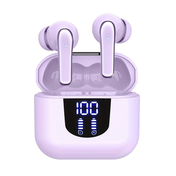 Hi-Res Audio Wireless Earbuds • Long Battery Life • Compact Dual Stereo In-Ear Headphones for Sports & Gaming • USB Charging • Noise Cancelling Calls • Touch Control • Plastic • Anime/Movie/Video