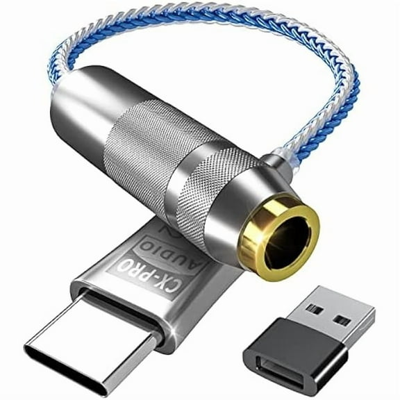 Hi-Res Lossless Music CX Pro USB C to 3.5 mm Audio Adapter HiFi 32bit 384KHz CX31993 Dongle Headphone Amp USB C DAC Compatible with iPhone 15 Pro Max Plus, Galaxy S23 Ultra, Pixel 7 iPad Air Mini