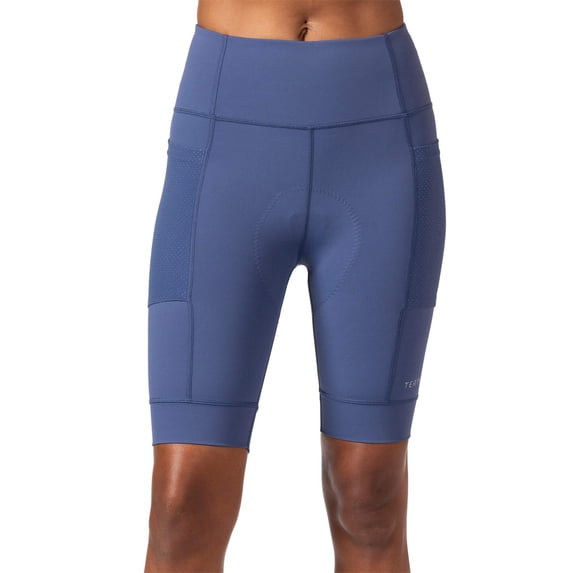 Terry Bike Shorts Women Padded Cycling Shorts for Women, Hi Rise Holster High Waisted Compression Shorts, Reg & Plus Sizes