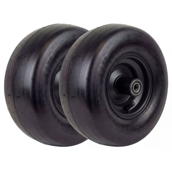 Hi-Run 2 Set SU19 11X4.00-5 4PR Lawn & Garden Tires, 5x3 Black Wheel, 5/8" Bushing, 5.61" Hub Length Assembly