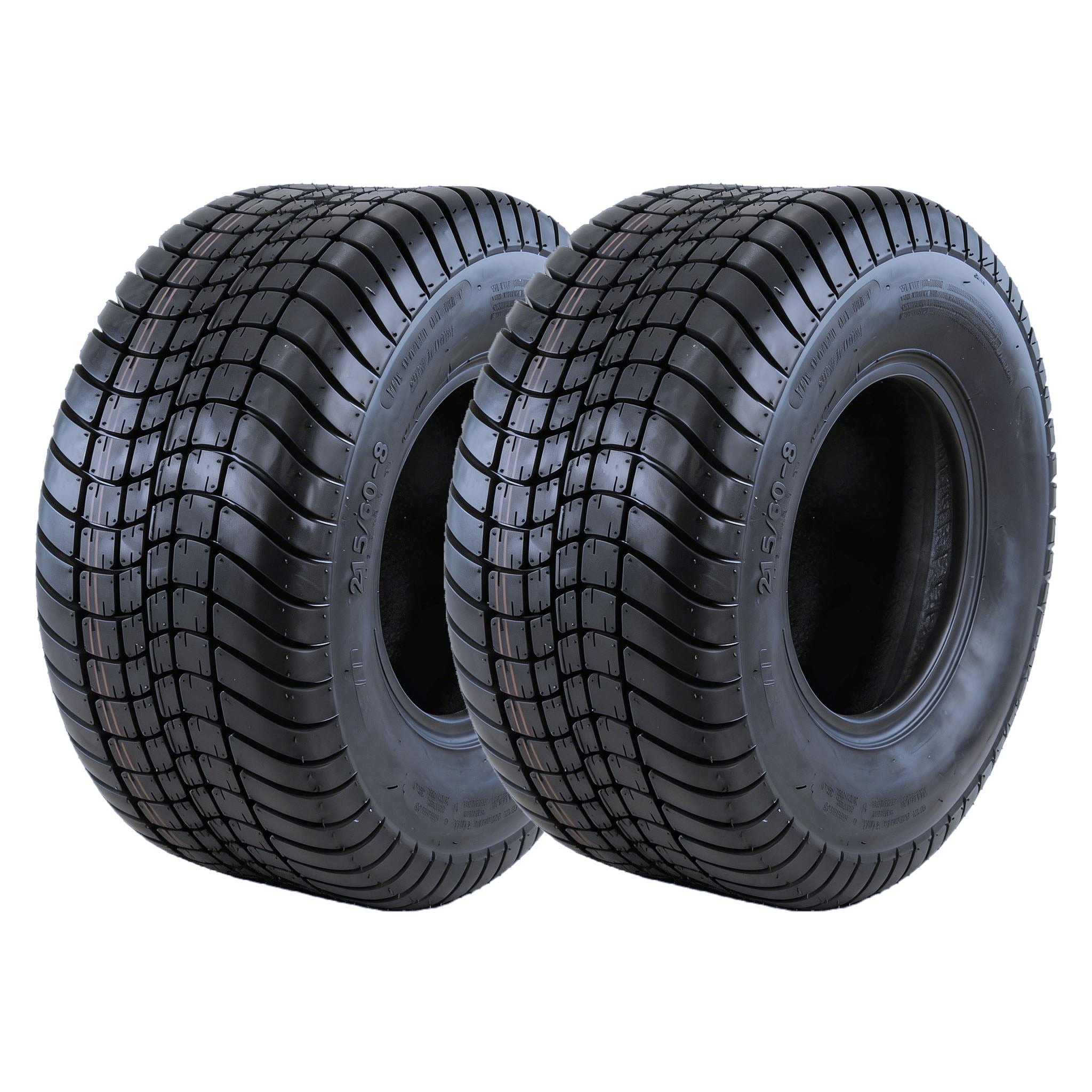 Hi-Run 2 Set P825 215/60-8 4PR Turf Safe Tubeless Golf Cart Tires Fits 18X8.50-8, 18X8.5-8