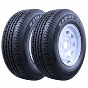 Hi-Run 2 Set ST100 ST175/80R13 6PR 91L Trailer Tire & 13X4.5 5 Lugs on 4.5" PCD, 0 Offset Wheel Assembly Fits 175/80R13, 175 80 13