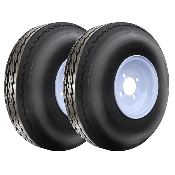 Hi-Run 2 Set SU02 4.80-12 4PR Trailer Tire & 12X4 4 Lugs on 4" PCD 8SP Wheel Assembly