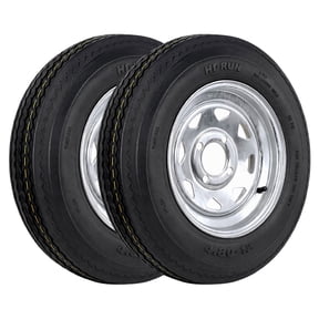 Hi-Run 2 Set SU02 4.80-12 6PR Boat Trailer Tire and 4-Lug Galvanized 8 Spoke Wheel Assembly