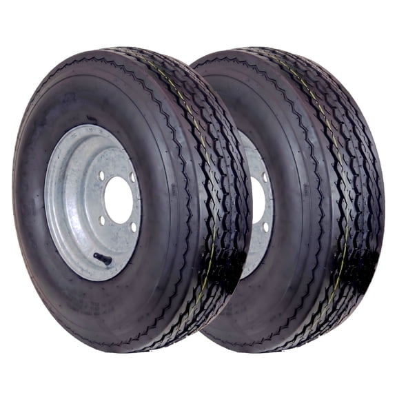 Hi-Run 2 Set SU02 5.70-8 4PR Boat Trailer Tire and Galvanized 4-Lug Wheel Assembly