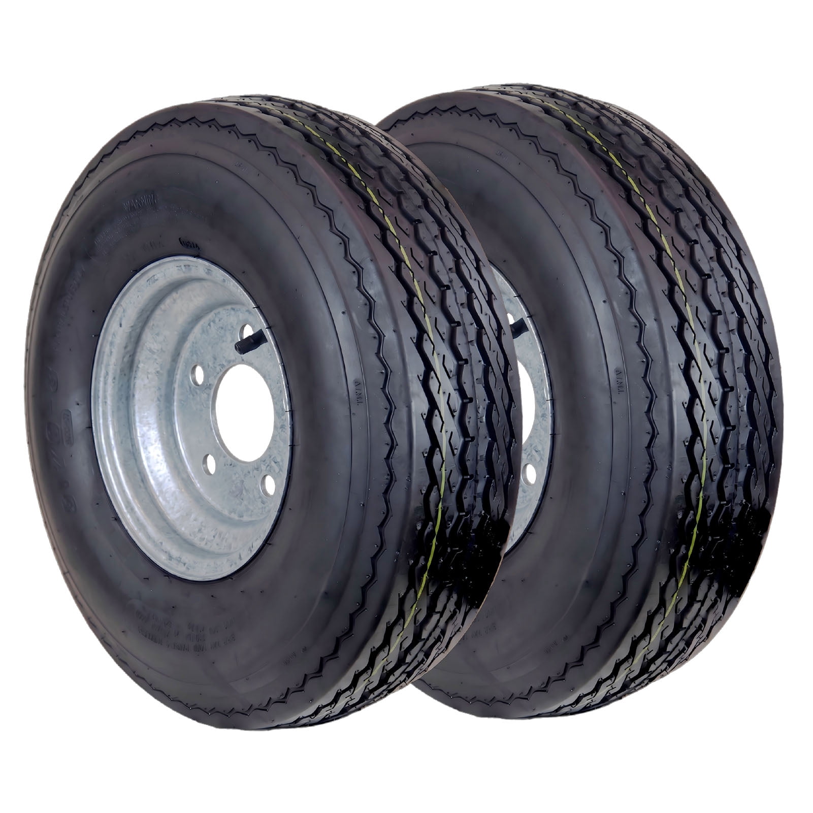 Hi-Run 2 Set SU02 5.70-8 6PR Boat Trailer Tire and Galvanized 5-Lug Wheel Assembly