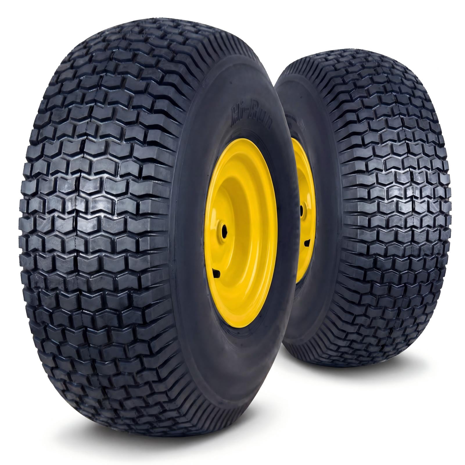 Hi-Run 2 Set SU12 20X10.00-8 2PR Light Duty Lawn and Garden Tires & Wheel Assembly 3/16" Keyway, 3.5" Offset Hub, 3/4" Borehole