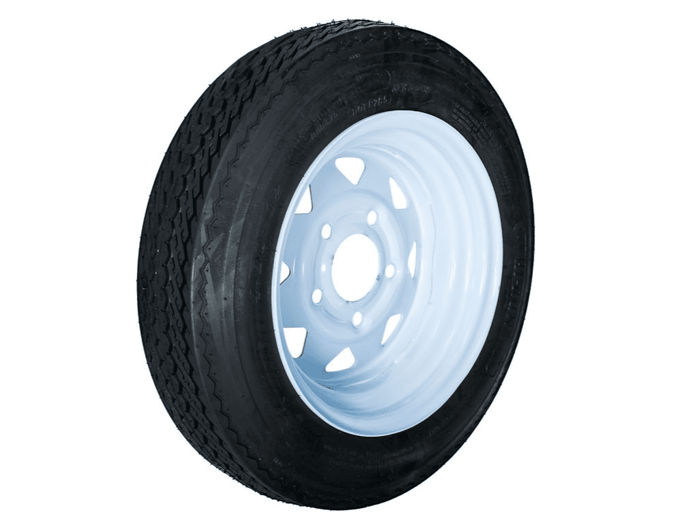 Hi run asb1053 trailer tire 4 80 12 5 hole white spoke wheel load