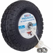 Hi-Run Stud 4.10/3.50-4 Pneumatic Wheelbarrow Tire Assembly with 5/8 Bushing