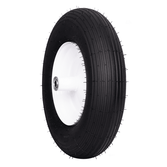 Hi-Run Ribbed 4.00-6 4PR TL Wheelbarrow Tire and Wheel Assembly
