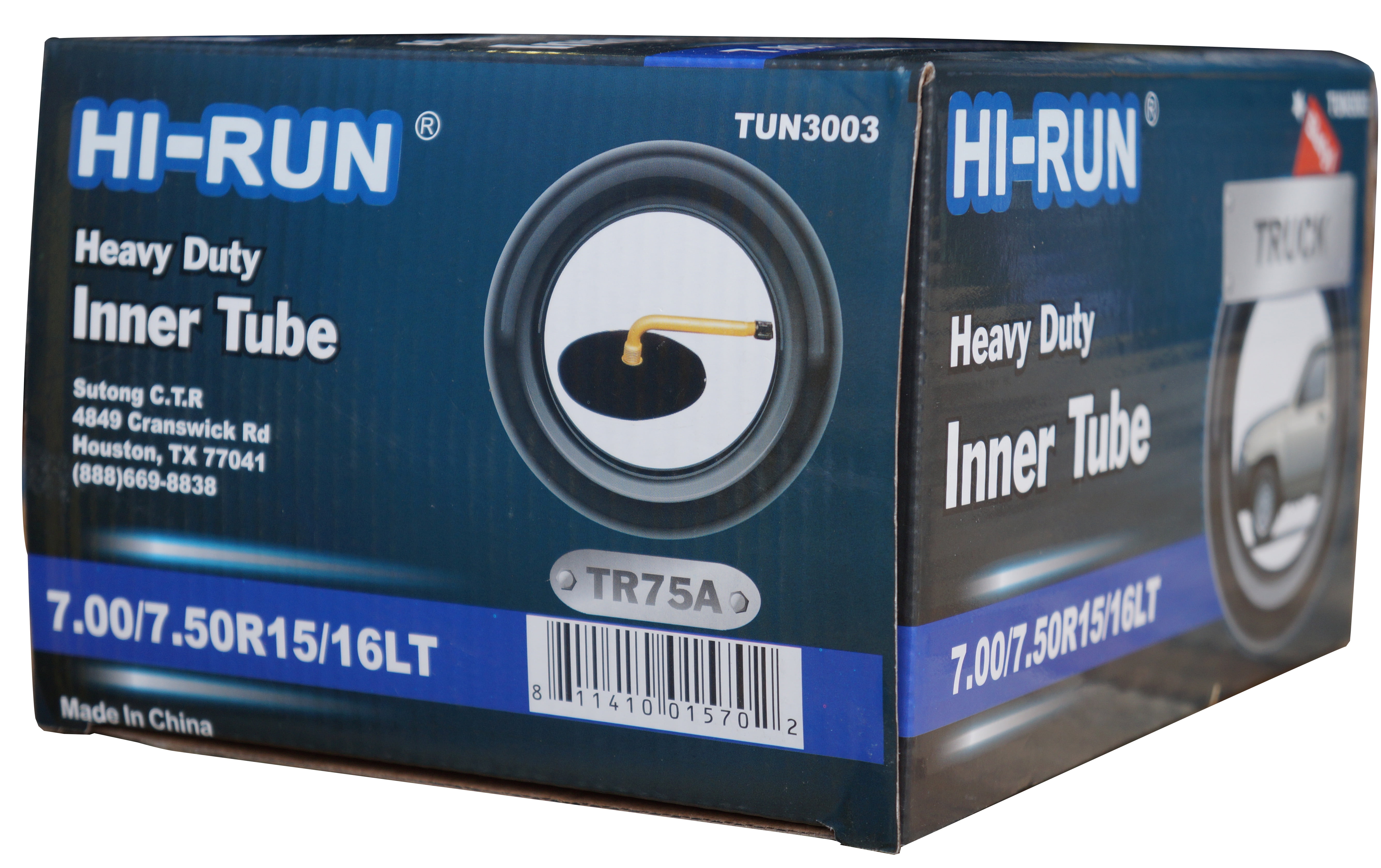 Running Tube Hi-Run 7.00/7.50R15/16LT Light Truck Inner Tube with TR75A Valve Stem ...