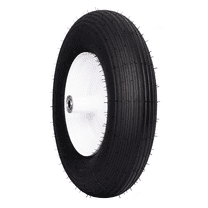 Hi-Run Ribbed 4.80/4.00-8 4PR Flat Free Wheelbarrow Tire and Wheel Assembly