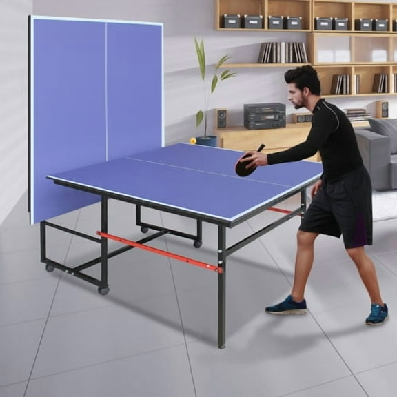 Hi-SPORTS,1-YEAR-WARRANTY,8FT Mid-Size,with Net,2 Table Tennis Paddles and 3 Balls,Table Tennis Table Foldable & Portable Ping Pong Table Set for Indoor & Outdoor Games
