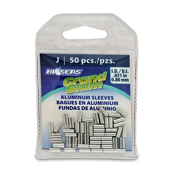 Hi-Sea Grand Slam Aluminum Sleeve 50Pc 1.5Mm 150# Mono GS-5-50