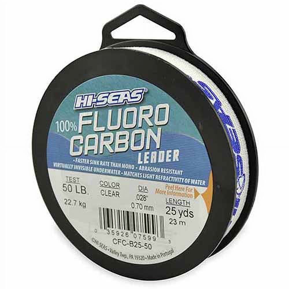 HiSeas 100 Fluorocarbon Leader 25 Yds Clear