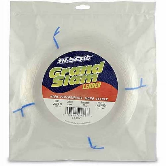 Hi-Seas C-1-200CL Grand Slam Monofilament Leader, 200 lb (90.7
