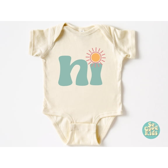 Hi Shirt For Kids, Hi Baby Bodysuit, First Birthday Gift Idea, Baby Shower Gift Idea, Cute Newborn Bodysuit Cool Baby Clothing, Cute Baby Onesie, BABY BODYSUIT LAT 4424