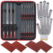 Hi-Spec 16-Piece Carbon Steel Hand & Needle File Set with Case