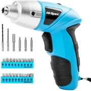 Hi-Spec 27pc 3.6V Cordless Electric Power Screwdriver & Bit Set USB Rechargeable