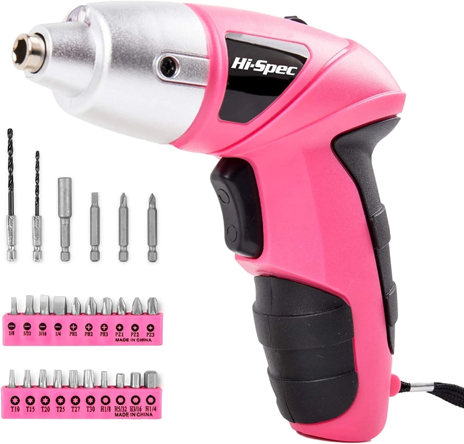 Hi-Spec 3.6V Mini Wireless Cordless Electric Power Screwdriver & Bit Set, Li-ion Battery Rechargeable, 27pc