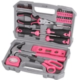 Hi-Spec 42pc Pink Household DIY Tool Set for Home, Office, College Dorm ...