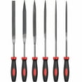 thumbnail image 1 of Hi-Spec 6pc Metal Small Needle Hand File Tool Set Kit. Fine Micro Steel Files. Flat, Half, Round & Triangle for Crafts, Metal & Wood Work., 1 of 8