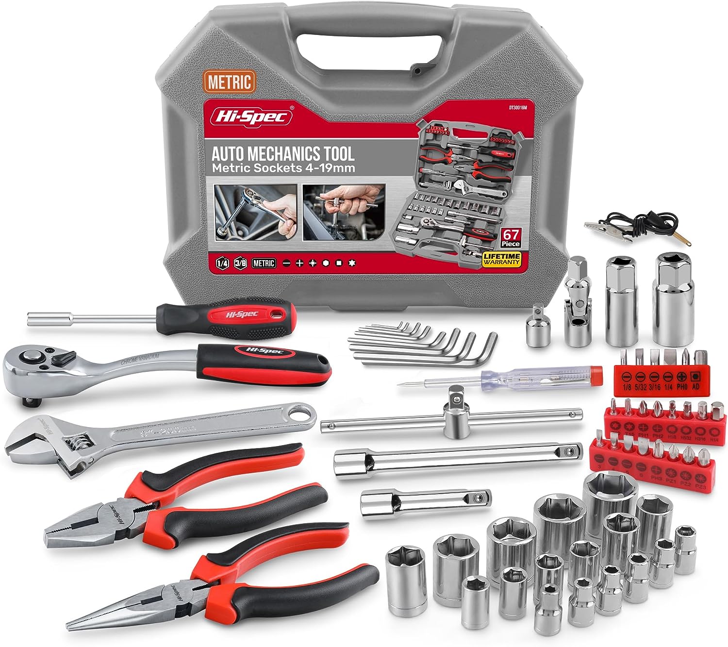 Hi Spec Tools 67pc Metric Auto Mechanics Hand Tool Kit Vehicle Hi Spec Tools 67pc Metric Auto Mechanics Hand Tool Kit Vehicle