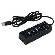 Hi-Speed 4-Port USB 3.0 Hub, Plug and Play with LED, Multi-Port Charging Hub Expansion for Desktop, Laptop, Phone