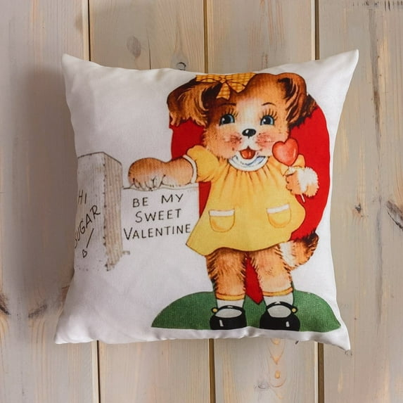 Hi Sugar Be my Vintage Valentines | Pillow Cover | Throw Pillow | Valentines Day Gifts for Her | Valentines Day | Room Decor