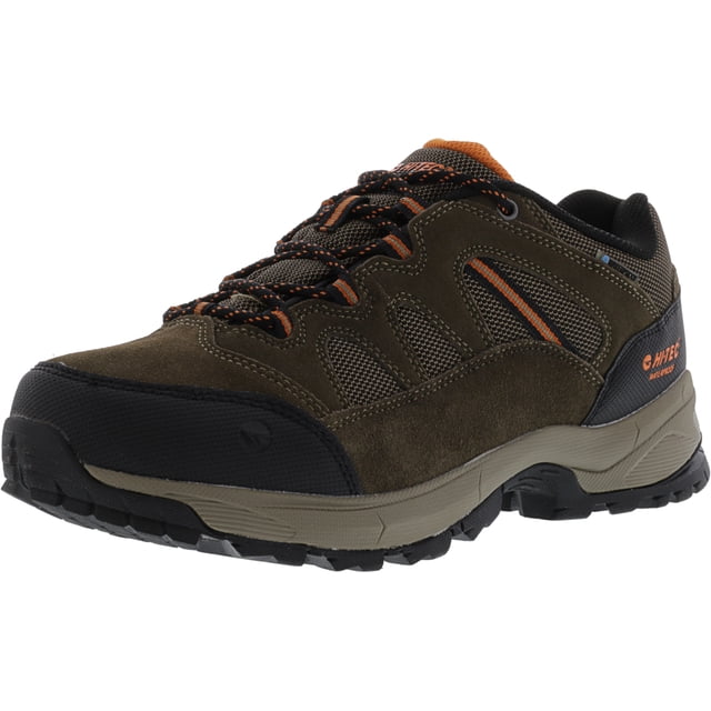 Hi-Tec Men's Ridge Low Waterproof I Brown Ankle-High Leather Hiking ...