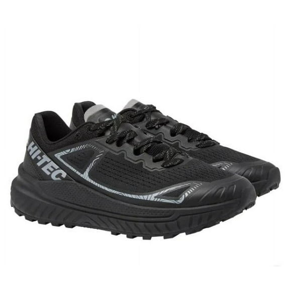 Hi Tec Men's Size 8 Lace-up Athletic Trail Shoes, Black