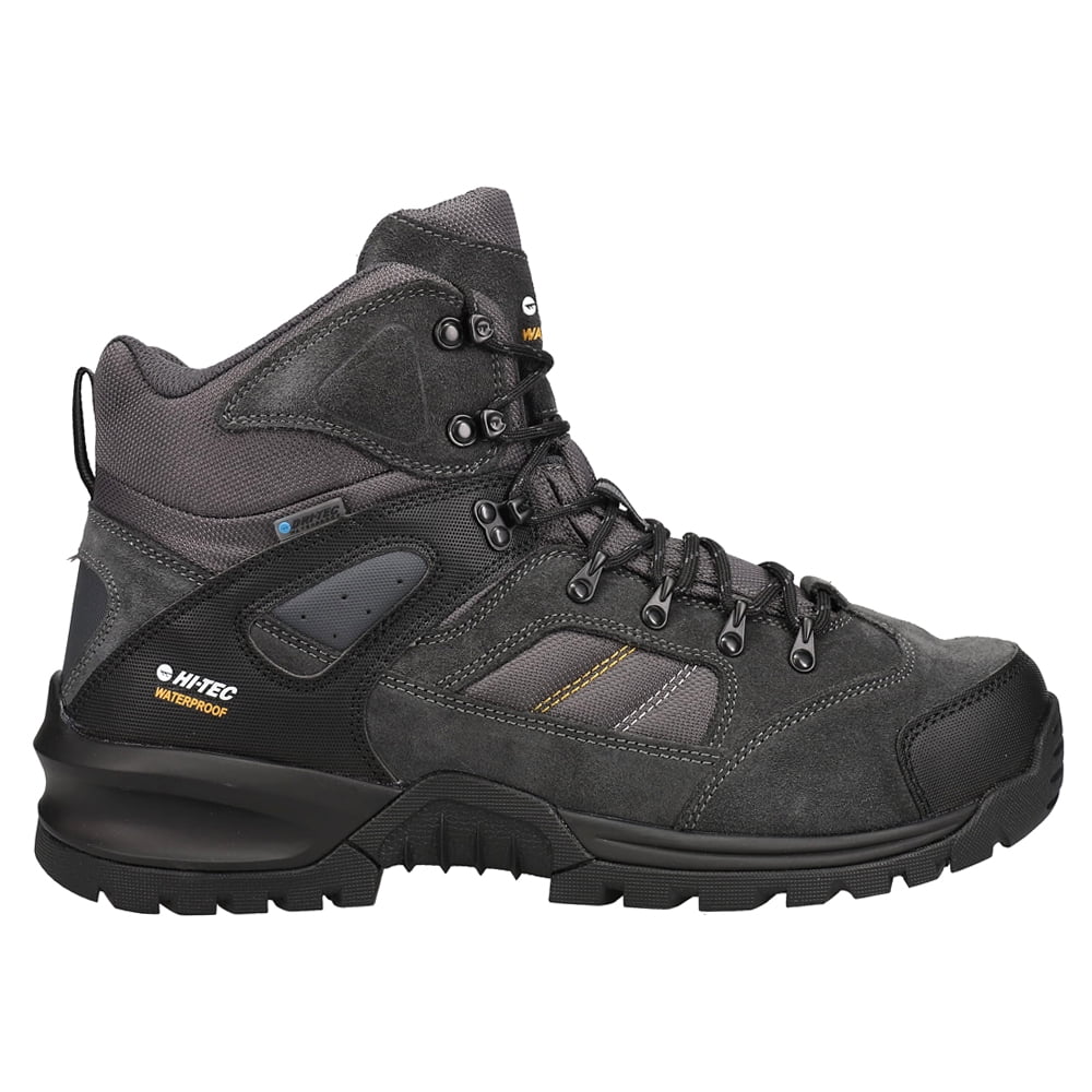 Men\'s Hiking Boots Size 9.5 Hi-Tec Dark Grey Crest Mid‎ Top Work Lightweight New Hi-Tec Crest Mid Men main image 3