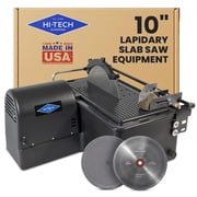 Hi-Tech Diamond - 10 Lapidary Equipment Slab Saw for Stone Cutting Rock, Glass, Slabbing, Machine for Cutting Rocks - Includes TWO 10 Diamond Saw Blades & Vise Attachment
