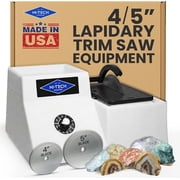 Hi-Tech Diamond 4/5 Lapidary Equipment Trim Saw - Rock, Stone, Glass Cutting, Trimming, Sawing Machine Includes TWO Diamond Saw Blades
