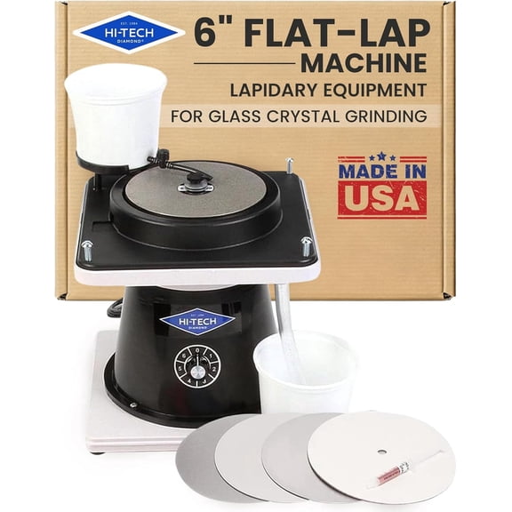 Hi-Tech Diamond 6" All-U-Need | Glass Crystal Grinding Polishing Lap Machine | Includes Accessory Kit