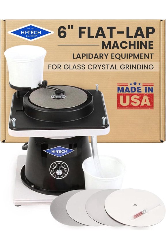6" All-U-Need | Glass Crystal Grinding Polishing Lap Machine | Includes Accessory Kit