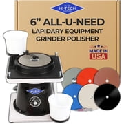 Hi-Tech Diamond 6" All-U-Need - Lapidary Equipment, Stone & Mineral Rock Polisher, Grinder, Shaper Machine w/ Variable Speed Motor, Includes Rock Mineral Polishing Accessory Kit