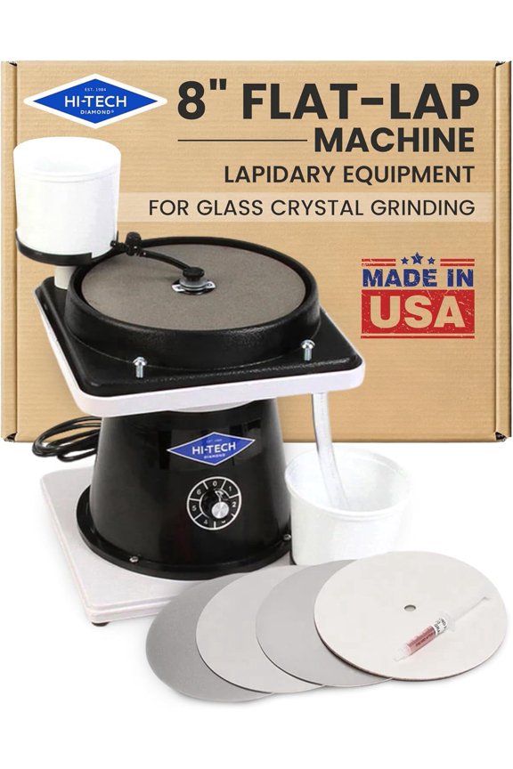 8" All-U-Need | Glass Crystal Grinding Polishing Lap Machine | Includes Accessory Kit