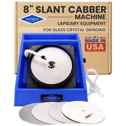 Hi-Tech Diamond 8" Slant Cabber - Glass Crystal Grinding Polishing Lap Machine w/ Variable Speed Motor, Includes Glass Crystal Polishing Accessory Kit